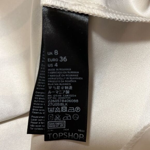 TOPSHOP Skirt. Black and White Size 4. Asymmetric front - Picture 8 of 8